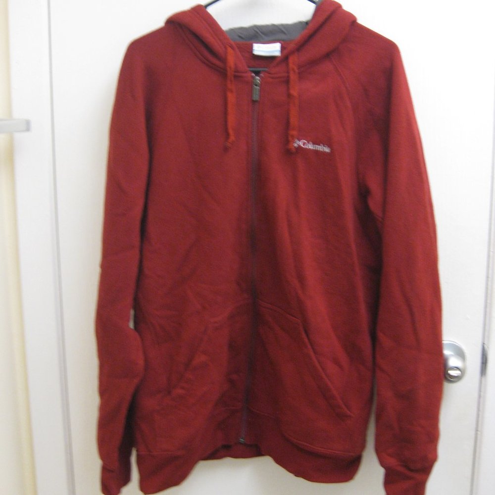 EUC red Columbia hoodie sweatshirt M medium